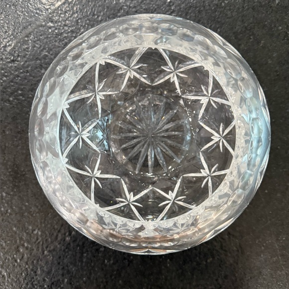 Stunning Vintage Full Lead Crystal Rose Vase ~ Crystal Bowl - Picture 4 of 13